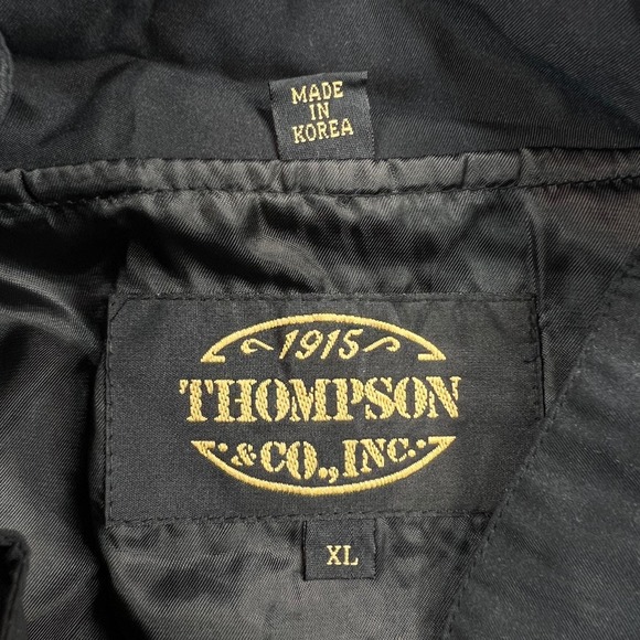 Vintage 90s Thompson & Co Cigars Racing Jacket Men XL Embroidered Patches Bomber - Picture 4 of 14